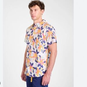 Reverse Threads “Frenzy” Bloom/Ecru Shirt Men’s XL • Streetwear
